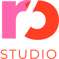 Running circles logo in pink and red