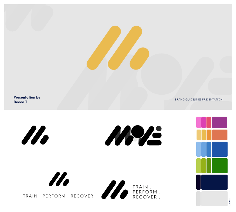 Gym branding bright colours